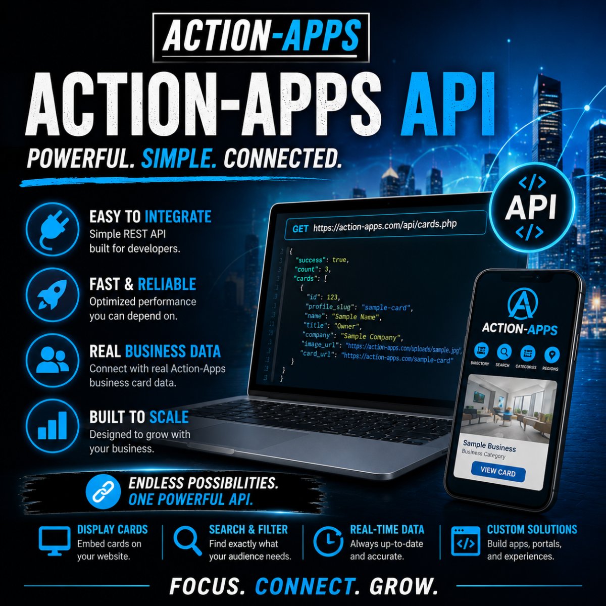 Action Apps API website integration - Add Cards to your website