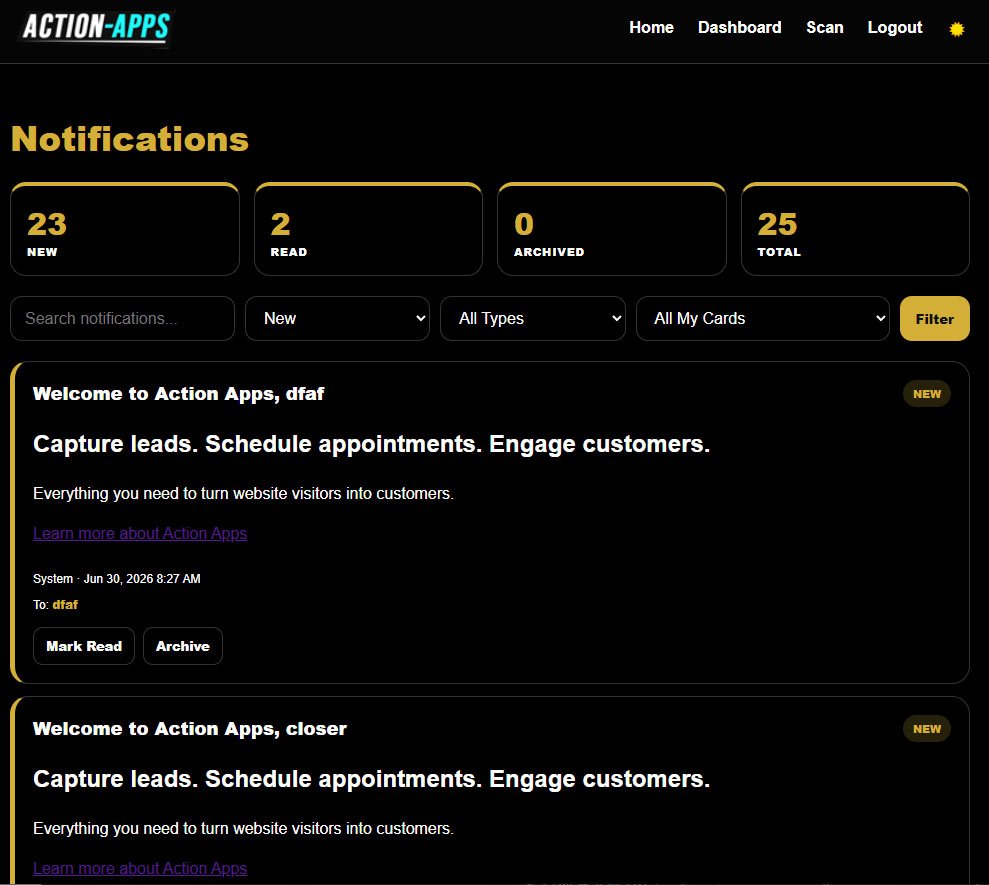 Live Business Card Analytics & Real-Time Reporting | Measure Every Connection with Action-Apps image 2